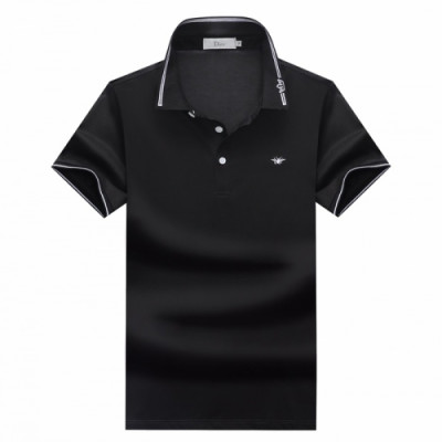 [디올]Dior 2020 Mens Business Short Sleeved Polo Tshirts - 디올 2020 남성 비지니스 폴로 코튼 반팔티 Dio0654x.Size(m - 3xl).블랙