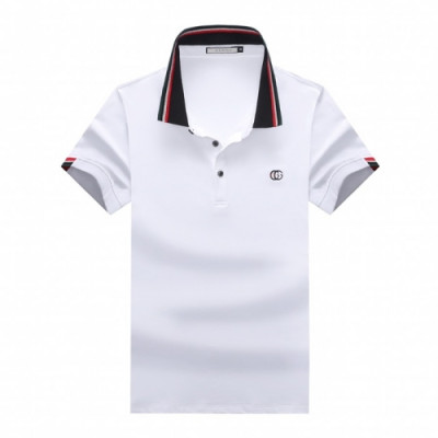 [매장판]Gucci 2020 Mens Logo Cotton Short Sleeved Polo Tshirts - 구찌 2020 남성 로고 코튼 폴로 반팔티 Guc02750x.Size(m - 3xl).화이트