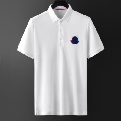 [매장판]Moncler 2020 Mens Logo Silket Short Sleeved Polo Tshirts - 몽클레어 2020 남성 로고 실켓 폴로 반팔티 Moc01723x.Size(m - 3xl).화이트