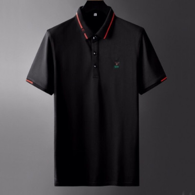 [매장판]Gucci 2020 Mens Logo Silket Short Sleeved Polo Tshirts - 구찌 2020 남성 로고 실켓 폴로 반팔티 Guc02754x.Size(m - 3xl).블랙