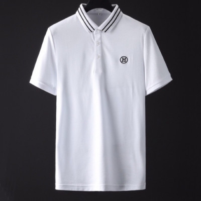 Hermes 2020 Mens Silket Short Sleeved Polo Tshirts - 에르메스 2020 남성 실켓 폴로 반팔티 Her0472x.Size(m - 3xl).화이트