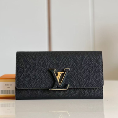 Louis Vuitton 2020 Capucines Womens Leather Wallet ,M61249 - 루이비통 2020 카푸신 여성용 레더 장지갑, LOUW0429, Size(20cm),블랙