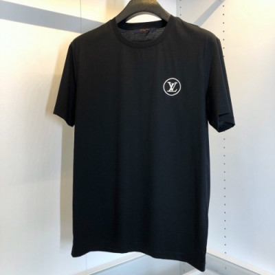 [루이비통]Louis vuitton 2020 Mens Logo Silket Short Sleeved Tshirts - 루이비통 2020 남성 로고 실켓 반팔티 Lou01874x.Size(m - 3xl).블랙