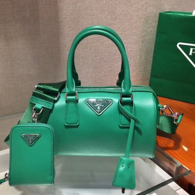 Prada 2020 Leather Tote Shoulder Bag,20CM - 프라다 2020 레더 토트 숄더백,1BA846-5,20cm,그린