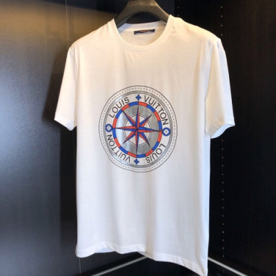 [루이비통]Louis vuitton 2020 Mens Logo Silket Short Sleeved Tshirts - 루이비통 2020 남성 로고 실켓 반팔티 Lou01879x.Size(m - 3xl).화이트