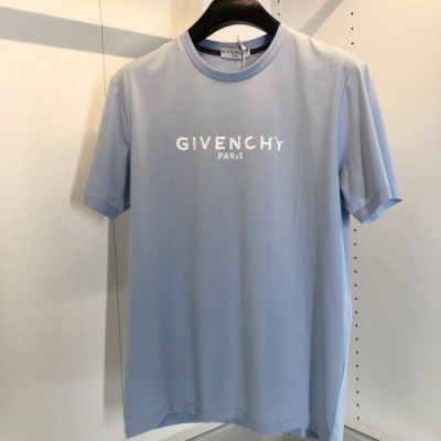 [지방시]Givenchy 2020 Mens Logo Silket Short Sleeved Tshirts - 지방시 2020 남성 로고 실켓 반팔티 Giv0400x.Size(s - 2xl).블루