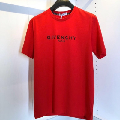 [지방시]Givenchy 2020 Mens Logo Silket Short Sleeved Tshirts - 지방시 2020 남성 로고 실켓 반팔티 Giv0403x.Size(s - 2xl).레드