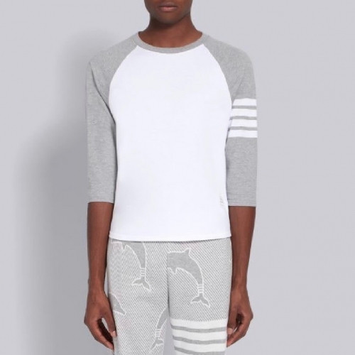 [톰브라운]Thom Browne 2020 Mens Casual Cotton Short Sleeved Tshirts - 톰브라운 2020 남성 캐쥬얼 코튼 반팔티 Tho0812x.Size(s - 2xl).그레이