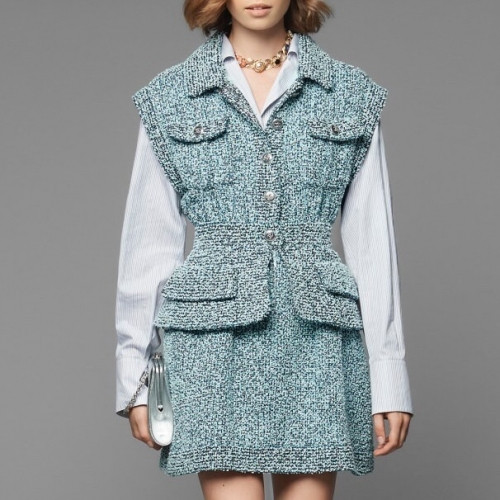 Chanel Ladies Trendy Tweed One-pieces - 샤넬 여성 트렌디 트위드 원피스 - cnl585x