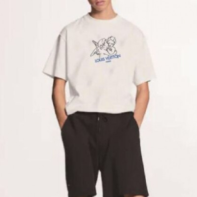 [루이비통]Louis vuitton 2020 Mm/Wm Logo Silket Short Sleeved Tshirts - 루이비통 2020 남/녀 로고 실켓 반팔티 Lou01905x.Size(s - xl).화이트