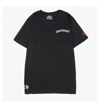 [크롬하츠]Chrome hearts 2020 Mens Logo Casual Short Sleeved Tshirts - 크롬하츠 2020 남성 로고 캐쥬얼 반팔티 Chr0177x.Size(s - xl).블랙