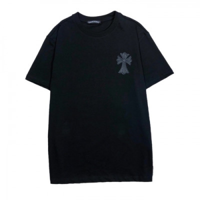 [크롬하츠]Chrome hearts 2020 Mens Logo Casual Short Sleeved Tshirts - 크롬하츠 2020 남성 로고 캐쥬얼 반팔티 Chr0189x.Size(s - xl).블랙