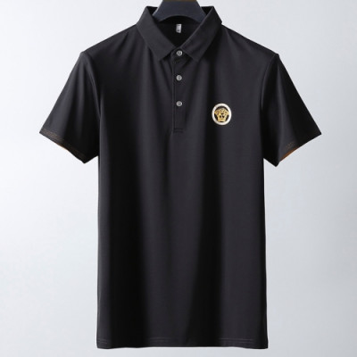 [베르사체]Versace 2020 Mens Logo Silket Short Sleeved Polo Tshirts - 베르사체 2020 남성 메두사 실켓 폴로 반팔티 Ver0658x.Size(m - 2xl).블랙