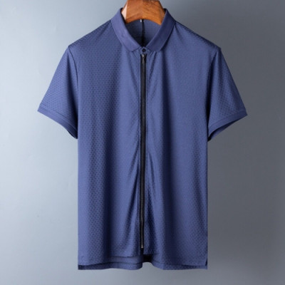 Ermenegildo Zegna 2020 Mens Business Short Sleeved Polo Tshirts - 에르메네질도 2020 제냐 남성 비지니스 반팔티 Zeg0189x.Size(m - 3xl).블루