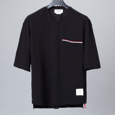 [톰브라운]Thom Browne 2020 Mm/Wm Casual Cotton Short Sleeved  Tshirts - 톰브라운 2020 남/녀 캐쥬얼 코튼 반팔티 Tho0846x.Size(m - 3xl).블랙