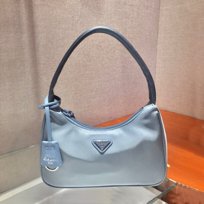 Prada 2020 Nylon Hobo Tote Shoulder Bag,23CM - 프라다 2020 나일론 호보 토트 숄더백,1NE515-3, 23cm,스카이블루