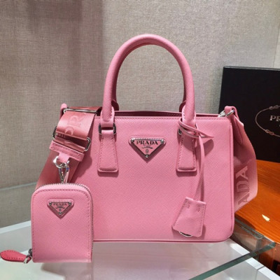 Prada 2020 Leather Tote Shoulder Bag,23CM - 프라다 2020 레더 토트 숄더백,1BA296-4,23cm,핑크