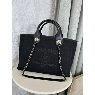 Chanel Tote Shoulder Small Shopper Bag,38CM - 샤넬 여성용 토트 스몰 숄더 쇼퍼백,CHAB1564,33CM,블랙