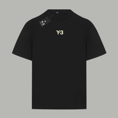 Y-3 Mens Logo Basic Cotton Short Sleeved Tshirts - 요지야마모토 남성 로고 베이직 코튼 반팔티 Y3/0102x.Size(xs - l).블랙