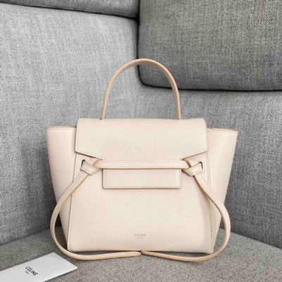 Celine 2020 Leather Mini Belt Shoulder Bag,20CM - 셀린느 2020 레더 미니  벨트 숄더백 ,99970-21,20CM,연핑크