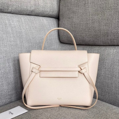 Celine 2020 Leather Belt Shoulder Bag,24CM - 셀린느 2020 레더 벨트 숄더백 ,98310-14,24CM,연핑크