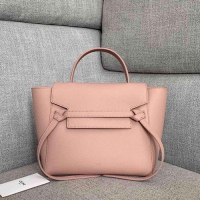 Celine 2020 Leather Belt Shoulder Bag,24CM - 셀린느 2020 레더 벨트 숄더백 ,98310-15,24CM,핑크