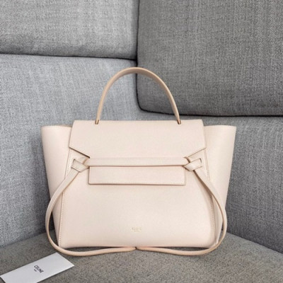 Celine 2020 Leather Large Belt Shoulder Bag,28CM - 셀린느 2020 레더 라지 벨트 숄더백 ,98311-17,28CM,연핑크