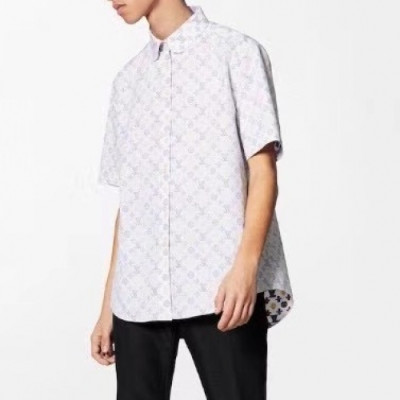 [루이비통]Louis vuitton 2020 Mens Trendy Cotton Short Sleeved Shirts - 루이비통 2020 남성 트렌디 코튼 반팔 셔츠 Lou01981x.Size(s - l).화이트