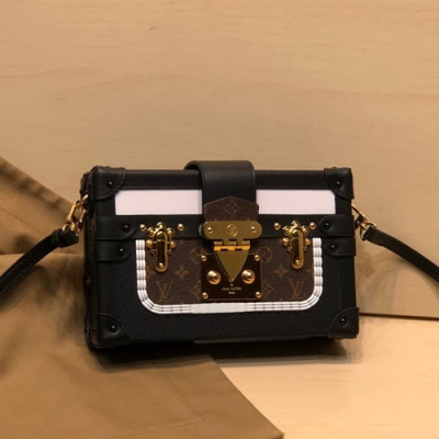 Louis Vuitton 2020 Petite Malle Shoulder Bag,19cm - 루이비통 2020 쁘띠뜨 말 숄더백 M55436,LOUB2186,19cm,블랙