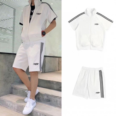 [요지야마모토]Y3 2020 Mens Casual Cotton Training Short Sleeved Clothes&Half Pants - 요지야마모토 2020 남성 캐쥬얼 코튼 반팔 트레이닝복&반바지 Y3/0104x.Size(s - xl).화이트