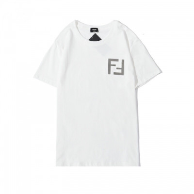 [펜디]Fendi 2020 Mens Logo Casual Short Sleeved Tshirts - 펜디 2020 남성 로고 캐쥬얼 코튼 반팔티 Fen0748x.Size(s - 2xl).화이트