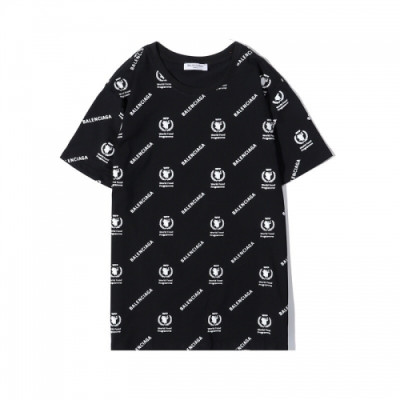 [발렌시아가]Balenciaga 2020 Mm/Wm Logo Cotton Short Sleeved Tshirts - 발렌시아가 2020 남자 로고 오버사이즈 코튼 반팔티 Bal0655x.Size(s - 2xl).블랙