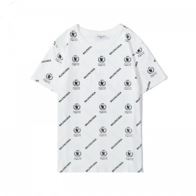 [발렌시아가]Balenciaga 2020 Mm/Wm Logo Cotton Short Sleeved Tshirts - 발렌시아가 2020 남자 로고 오버사이즈 코튼 반팔티 Bal0656x.Size(s - 2xl).화이트