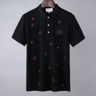 [매장판]Gucci 2020 Mm/Wm Logo Cotton Short Sleeved Polo Tshirts - 구찌 2020 남/녀 로고 코튼 폴로 반팔티 Guc02856x.Size(m - 2xl).블랙