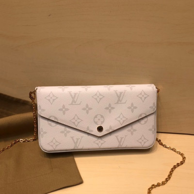 Louis Viutton 2020 Pochette Monogram Felice Chain Shouder Bag ,21cm - 루이비통 2020 포쉐트 모노그램 펠리시 체인 숄더백 M61276,LOUB2195 ,21cm,화이트