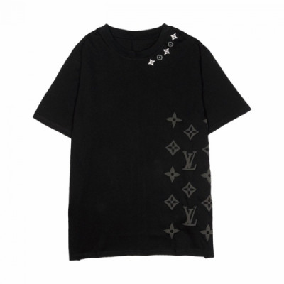 Louis vuitton 2020 Mens Logo Cotton Short Sleeved Tshirts - 루이비통 2020 남성 로고 코튼 반팔티 Lou02008x.Size(s - xl).블랙