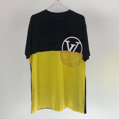 [루이비통]Louis vuitton 2020 Mens Logo Cotton Short Sleeved Tshirts - 루이비통 2020 남성 로고 코튼 반팔티 Lou02014x.Size(s - 2xl).블랙