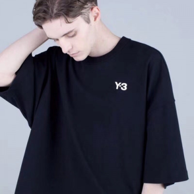 [요지야마모토]Y-3 2020 Mens Logo Basic Cotton Short Sleeved Tshirts - 요지야마모토 2020 남성 로고 베이직 코튼 반팔티 Y3/0117x.Size(s - xl).블랙