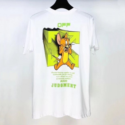 [오프화이트]Off-white 2020 Mm/Wm Printing Logo Crew - neck Cotton Short Sleeved Tshirts - 오프화이트 2020 남자 프린팅 로고 크루넥 오버사이즈 코튼 반팔티 Off0448x.Size(s - xl).화이트