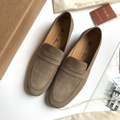 Loro Piana 2020 Mens Suede Loafer - 로로피아나 2020 남성용 스웨이드 로퍼 LOROS0042.Size(245 - 280).카키카멜