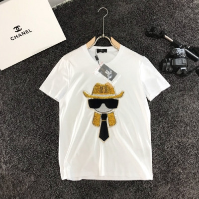 [펜디]Fendi 2020 Mens Logo Casual Short Sleeved Tshirts - 펜디 2020 남성 로고 캐쥬얼 코튼 반팔티 Fen0753x.Size(s - 3xl).화이트