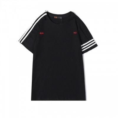 [요지야마모토]Y-3 2020 Mens Logo Basic Cotton Short Sleeved Tshirts - 요지야마모토 2020 남성 로고 베이직 코튼 반팔티 Y3/0118x.Size(s - 2xl).블랙