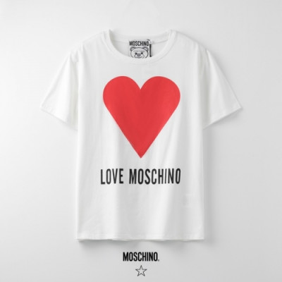 [모스키노]Moschino 2020 Mm/Wm Logo Cotton Short Sleeved Tshirts - 모스키노 2020 남자 로고 코튼 반팔티 Mos0097x.Size(s - 2xl).화이트