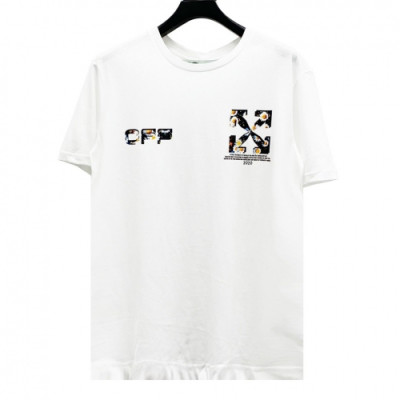 [오프화이트]Off-white 2020 Mm/Wm Printing Logo Crew - neck Cotton Short Sleeved Tshirts - 오프화이트 2020 남자 프린팅 로고 크루넥 오버사이즈 코튼 반팔티 Off0460x.Size(xs - l).화이트