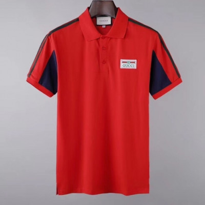 [매장판]Gucci 2020 Mens Logo Short Sleeved Polo Tshirts - 구찌 2020 남성 로고 폴로 반팔티 Guc02922x.Size(m - 2xl).레드