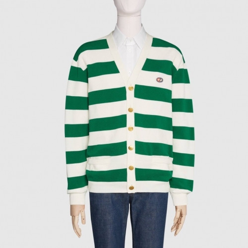 Gucci Mm/Wm Trendy V-neck Knit Cardigan - 구찌 2020 남자 트렌디 브이넥 니트 가디건 Guc02927x.Size(s - l).그린