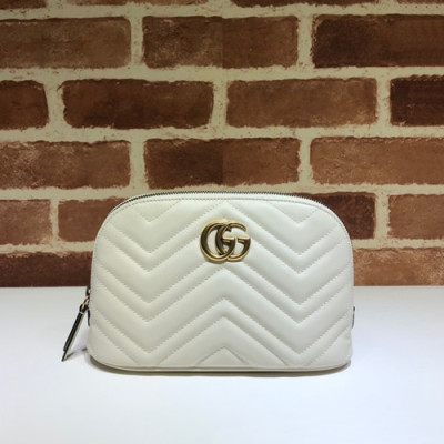 Gucci 2020 Marmont Matlase Pouch Clutch Bag,22CM - 구찌 2020 마몬트 마틀라세 파우치 클러치백 625690,GUB1182,22cm,화이트