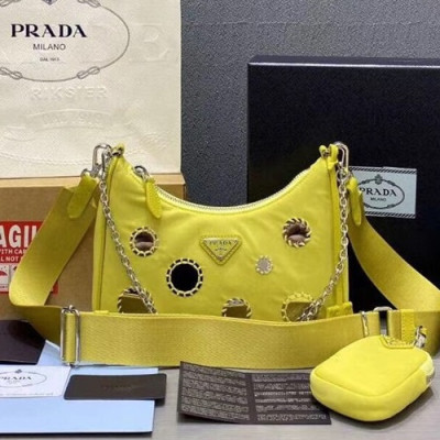 Prada 2020 Hobo Shoulder Bag,22CM - 프라다 2020 호보 숄더백,PRAB0125, 22cm,옐로우