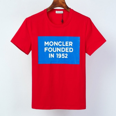 [매장판]Moncler 2020 Mens Logo Crew-neck Short Sleeved Tshirts - 몽클레어 2020 남성 로고 크루넥 반팔티 Moc01781x.Size(m - 3xl).레드