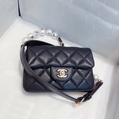 Chanel 2020 Women Leather Hip Sack Belt Bag ,18CM - 샤넬 2020 여성용 레더 힙색 벨트백,CHAB1553,18CM,블랙